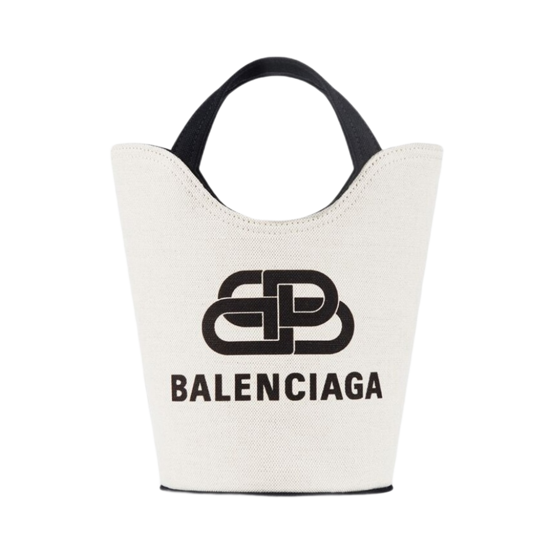 619979KMZG39260 Balenciaga Wave XS Tote Bag Natural Black