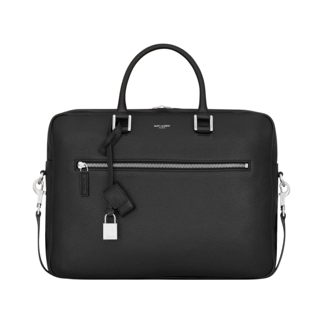생로랑 그레인 레더 삭 드 주르 서플 브리프케이스 블랙(Saint Laurent Sac de Jour Briefcase in Grained Leather Black) - 1