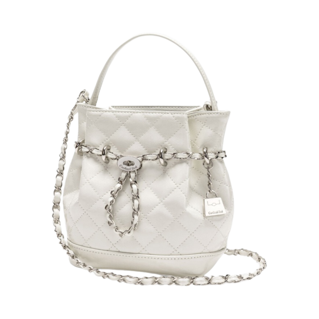카디널 레드 벨백 화이트(Cardinal Red Bell Bag White)