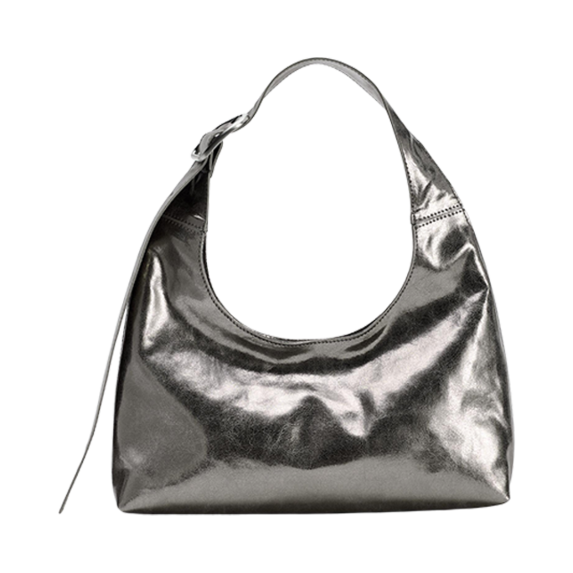 자라 메탈릭 이펙트 미니 버킷백 실버(Zara Metallic Effect Mini Bucket Bag Silver) - 1