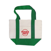 Trader Joe's Mini Canvas Tote Bag Green