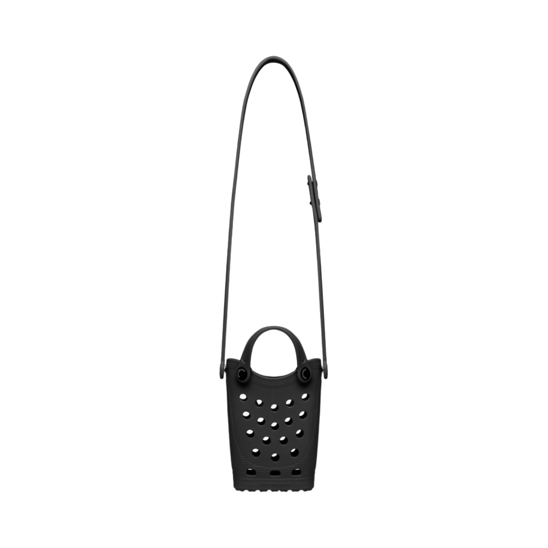 702264210CC1000 Balenciaga x Crocs Rubber Strap Phone Holder Black - 대표 이미지 #1