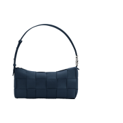 Bottega Veneta Brick Cassette Shoulder Bag Deep Blue