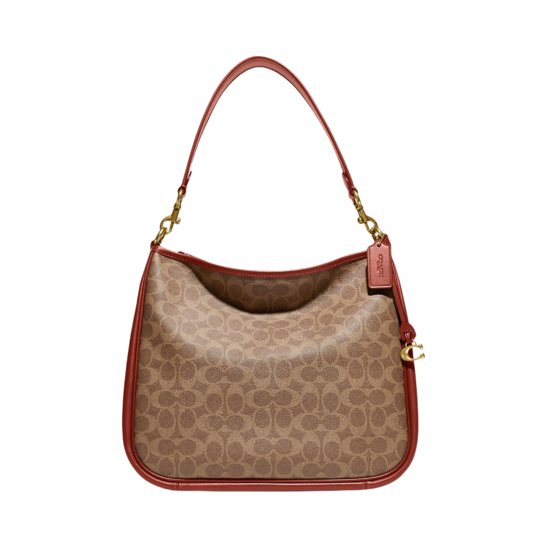 코치 캐리 숄더백 시그니쳐 캔버스 탄 러스트