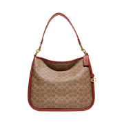 Coach Cary Shoulder Bag in Signature Canvas Tan Rust