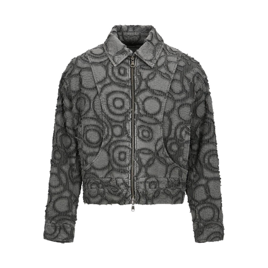 [KREAM 단독] ADSB 앤더슨벨 번아웃 다이드 집업 자켓 차콜