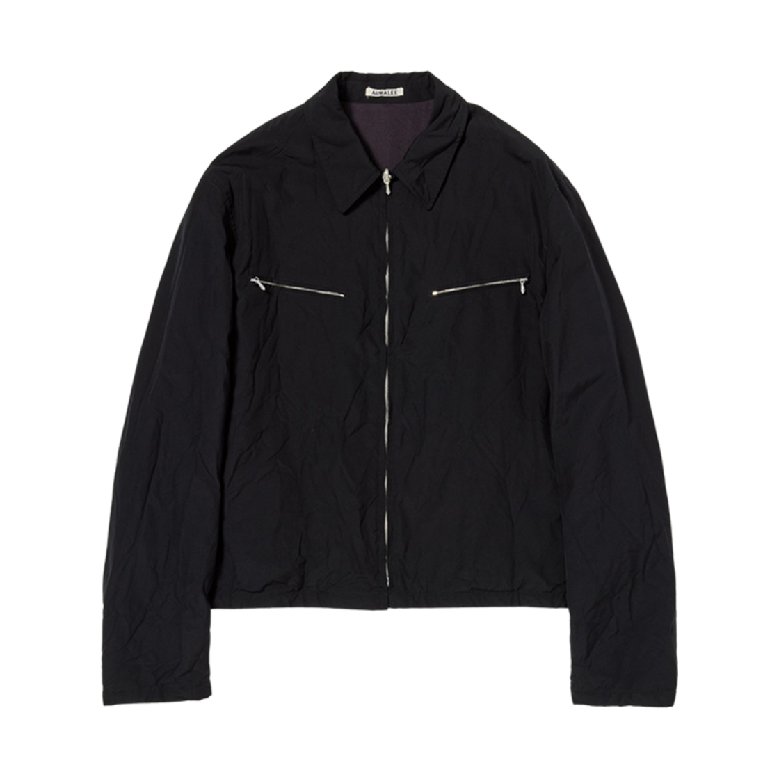 오라리 하이 카운트 울 포플린 블루종 블랙 | Auralee | KREAM