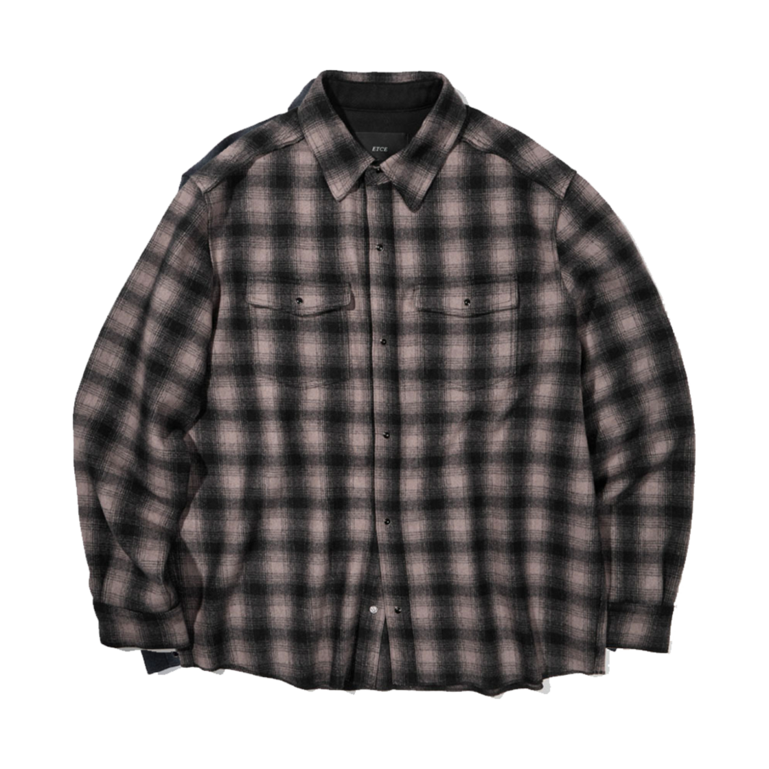 ET2403SH04BE ETCE Heavy Wool Flannel Check Jacket Beige