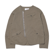 NOMANUAL Collarless Jacket Washed Khaki