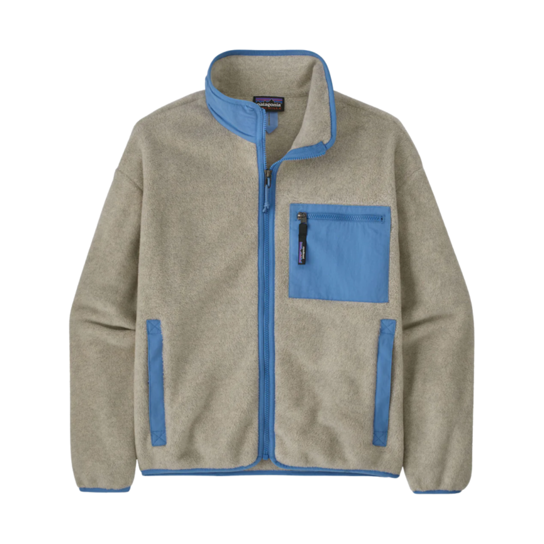 22955 (W) Patagonia Synchilla Fleece Jacket Oatmeal Heather Blue Bird