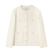 Siyazu SIOT4114 Catherine Oversized-Fit Tweed Jacket Ivory