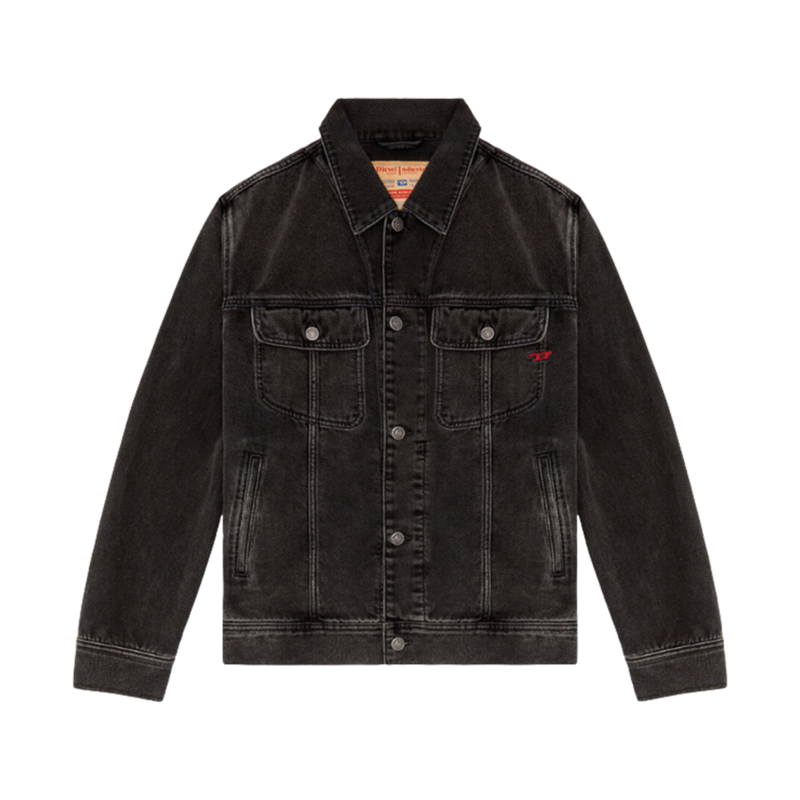 디젤 D-바르시 레귤러핏 트러커 자켓 블랙