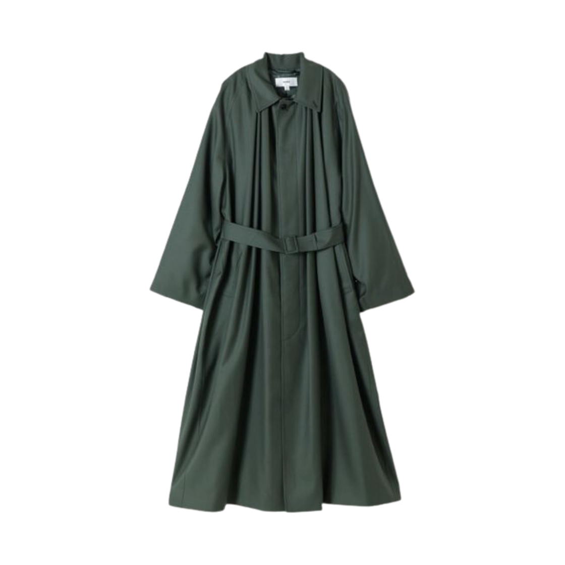 (W) 하이크 울 개더드 코트 올리브 드랩((W) Hyke Wool Gathered Coat Olive Drab)