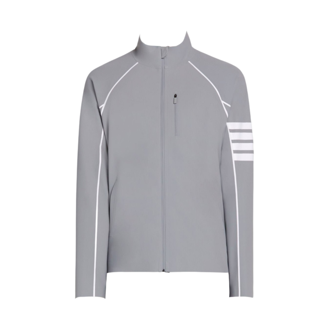 톰브라운 사선 컴프레션 집업 자켓 라이트 그레이(Thom Browne 4-Bar Compression Zip-Up Jacket Light Grey)