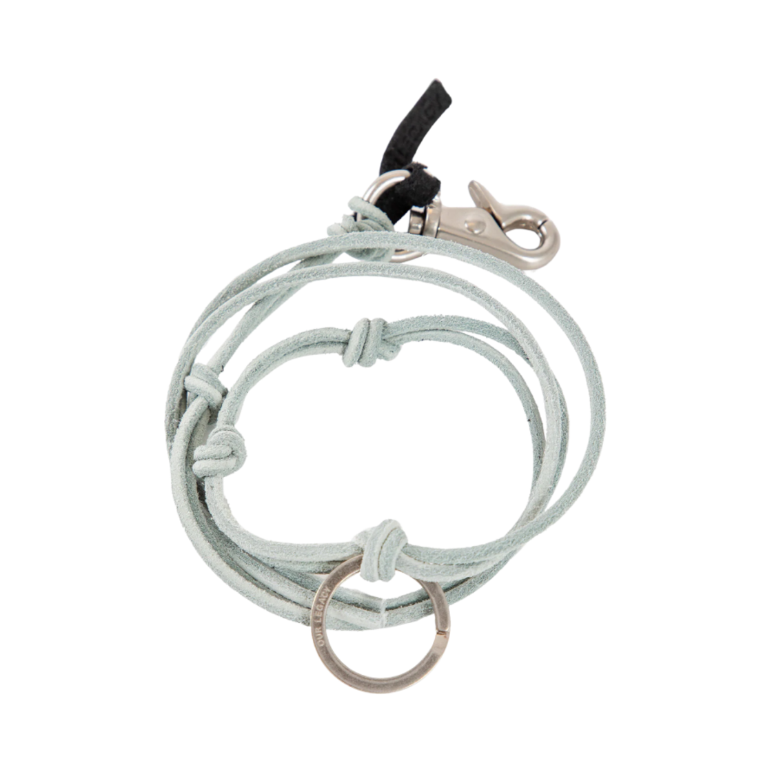 A4248LPB Our Legacy Ladon Leather Necklace Pale Blue