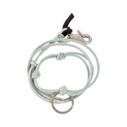 Our Legacy Ladon Leather Necklace Pale Blue