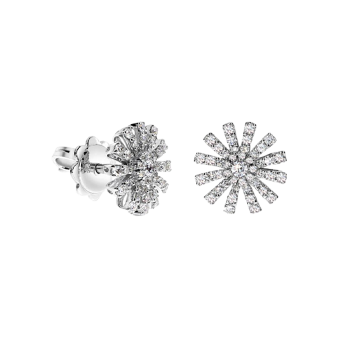 다미아니 마르게리타 다이아몬드 10mm 이어링 화이트 골드(Damiani Margherita Diamonds 10mm Earrings White Gold)