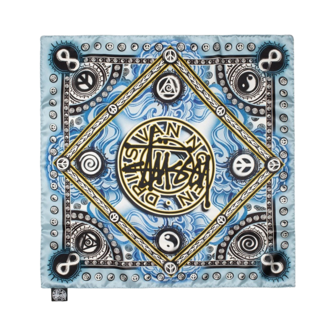 스투시 x 드리스 반 노튼 반다나 라이트 블루(Stussy x Dries Van Noten Bandana Light Blue) - 1