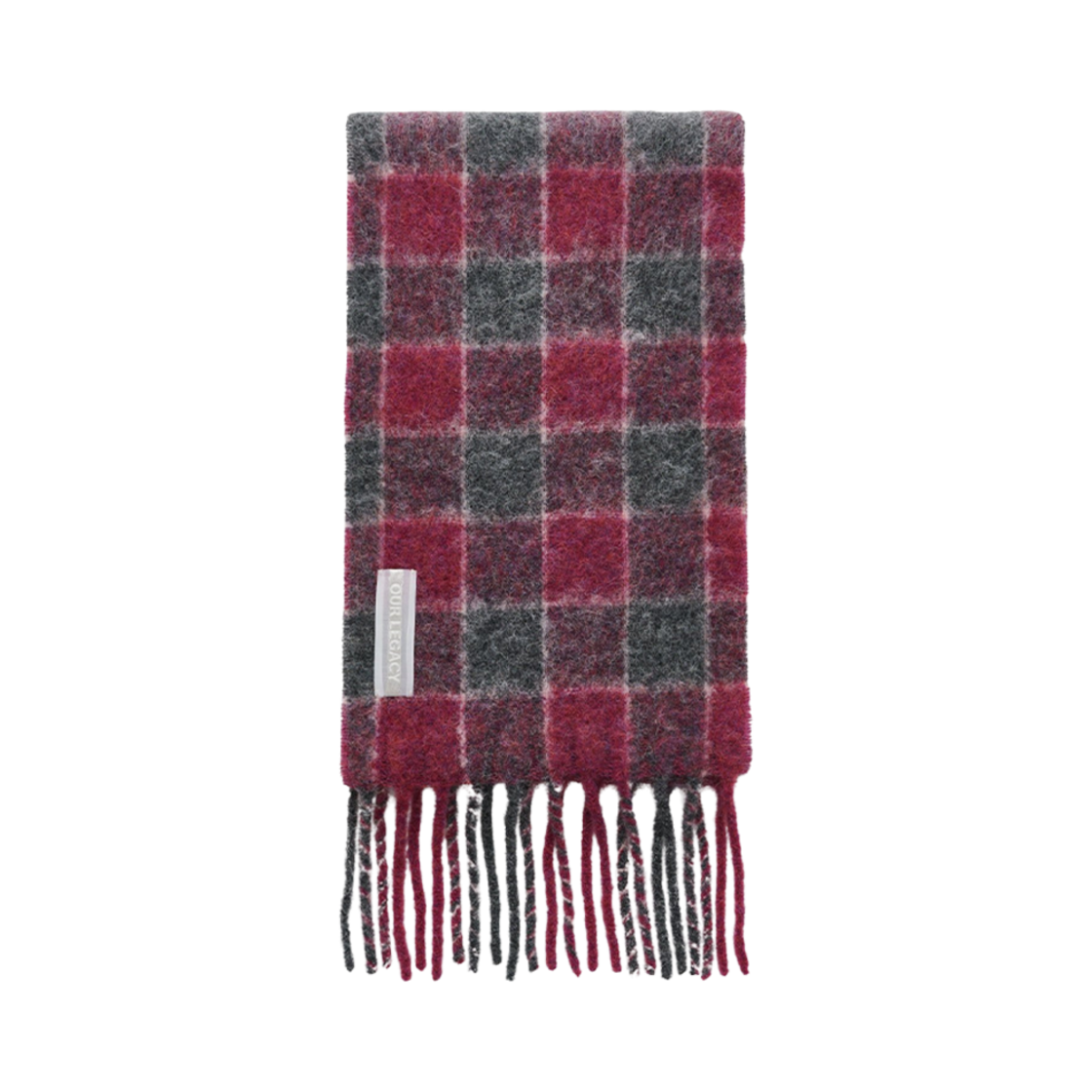 OUR LEGACY PAST SCARF GINGHAM ポーカーズ Our Legacy - Past Scarf Black Destructive Gingham