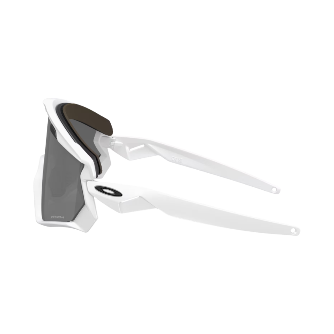 오클리 윈드 자켓 2.0 매트 화이트 프레임 프리즘 블랙 렌즈 하이 브릿지 핏(Oakley Wind Jacket 2.0 Matte White Frame Prizm Black Lenses High Bridge Fit) - 3