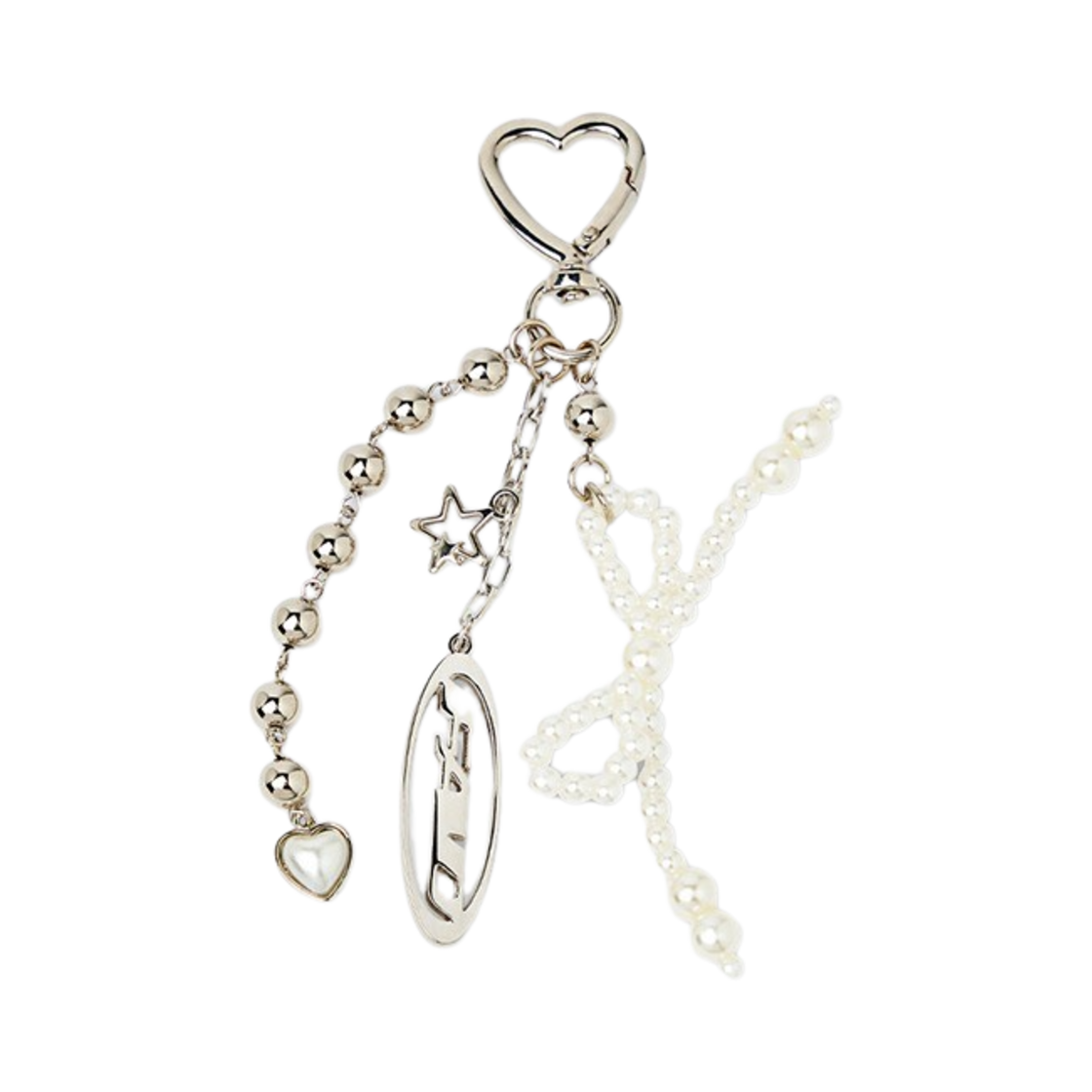 S30561 FAD Pearl Ribbon Keyring Metal