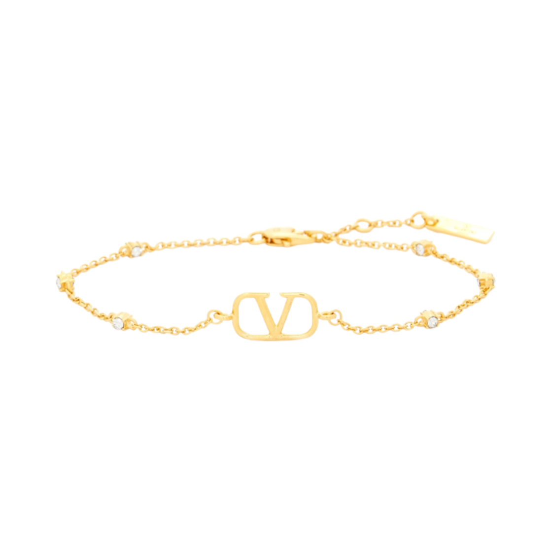 J0S02YCWMH5 Valentino Vlogo Crystal Bass Bracelet Gold