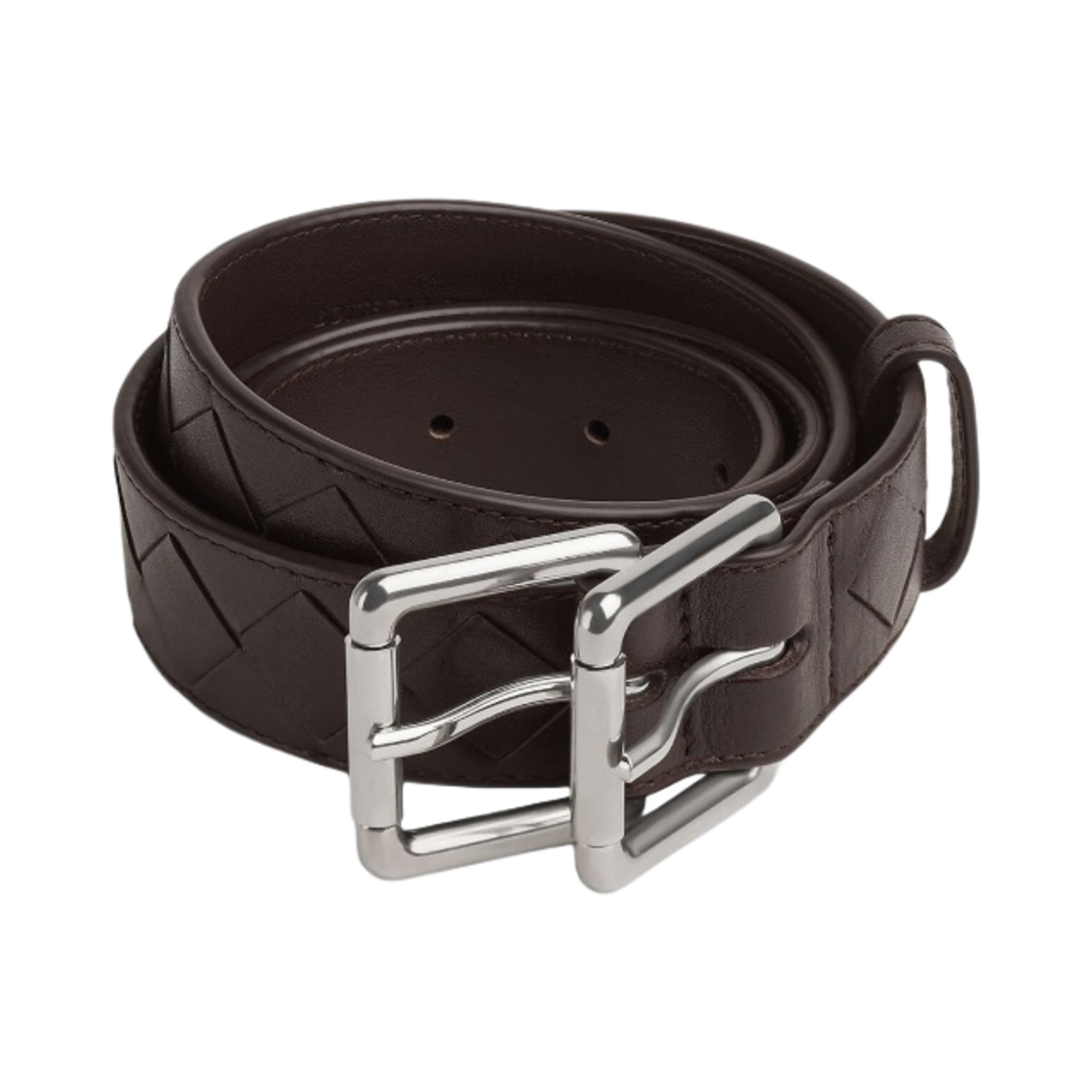 보테가 베네타 인트레치아토 더블 버클 벨트 폰덴테(Bottega Veneta Intrecciato Double Buckle Belt Fondant) - 1
