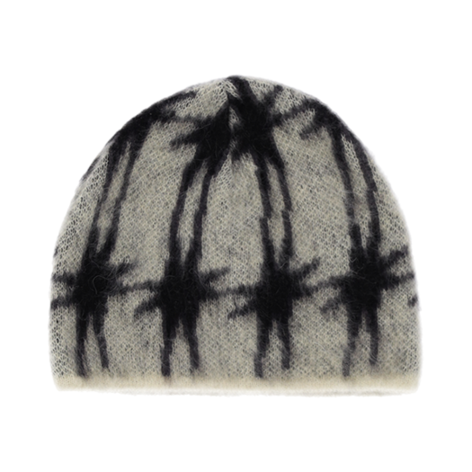 CK24AMAC03IV Cost Per Kilo Star Checked Angora Beanie Ivory