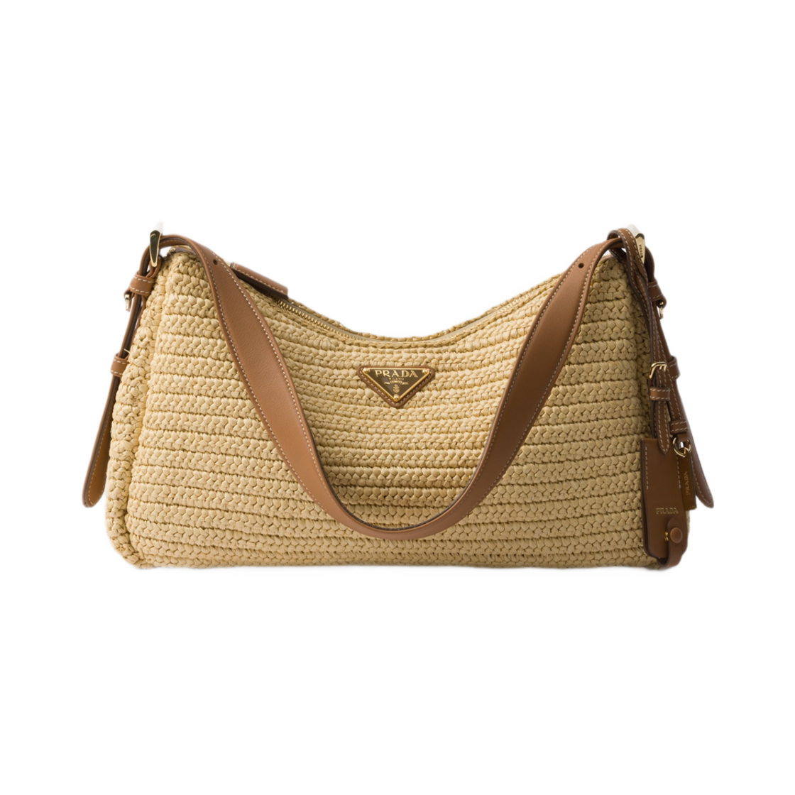프라다 에이미 라지 크로쉐 앤 레더 백 내츄럴(Prada Aimee Large Crochet and Leather Bag Natural) - 1