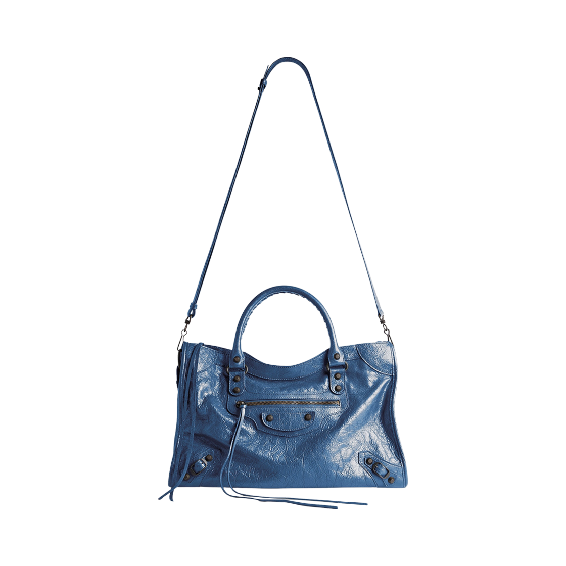 (W) 발렌시아가 르 시티 미디움 백 미네랄 블루((W) Balenciaga Le City Medium Bag Mineral Blue) - 3