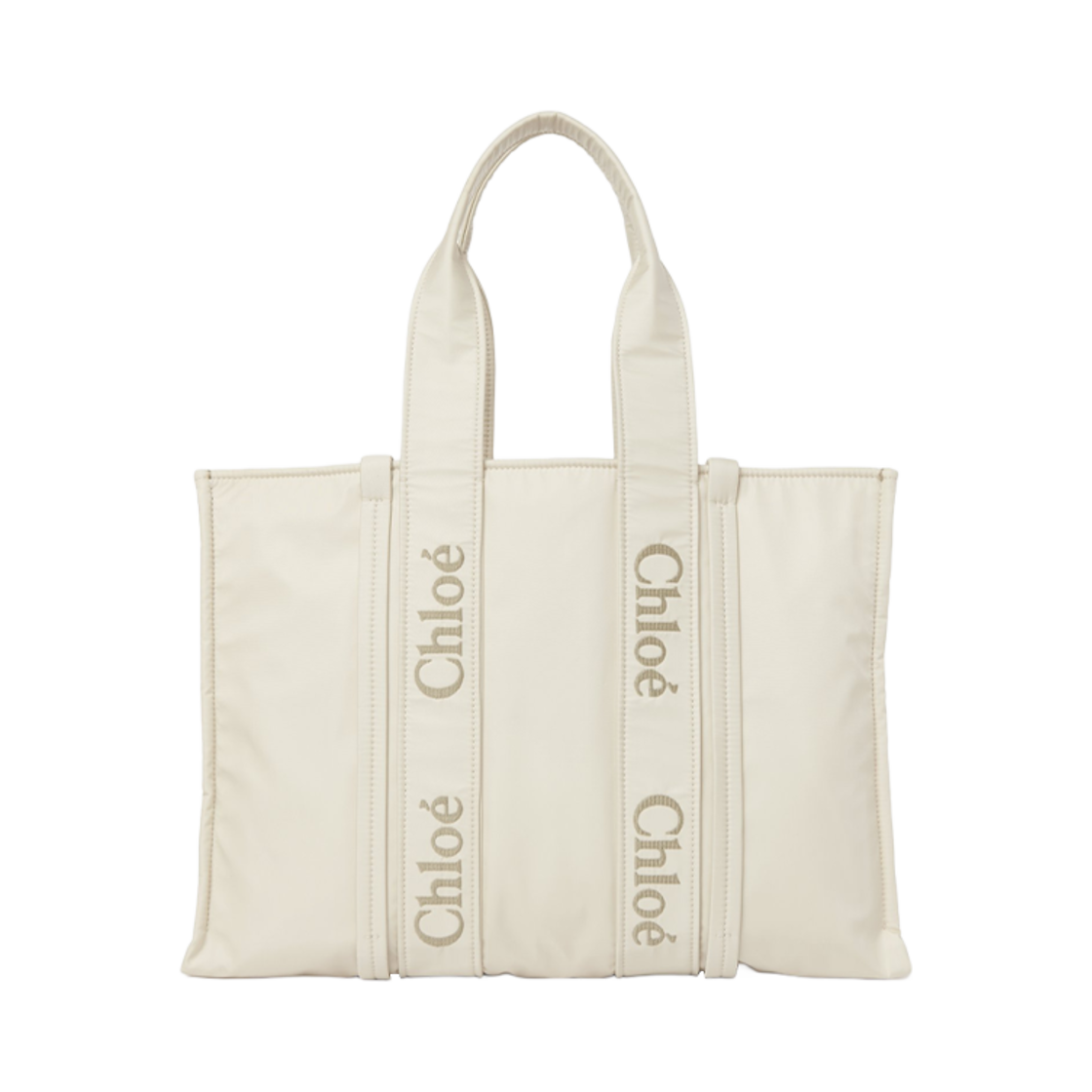 끌로에 라지 우디 토트백 더스티 아이보리(Chloe Large Woody Tote Bag Dusty Ivory) - 1