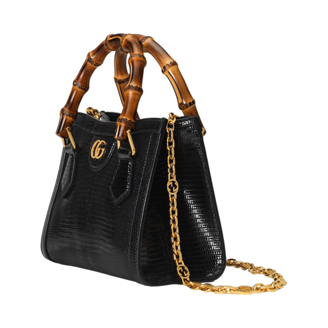 구찌 다이애나 리자드 미니백 블랙(Gucci Diana Lizard Mini Bag Black) - 2