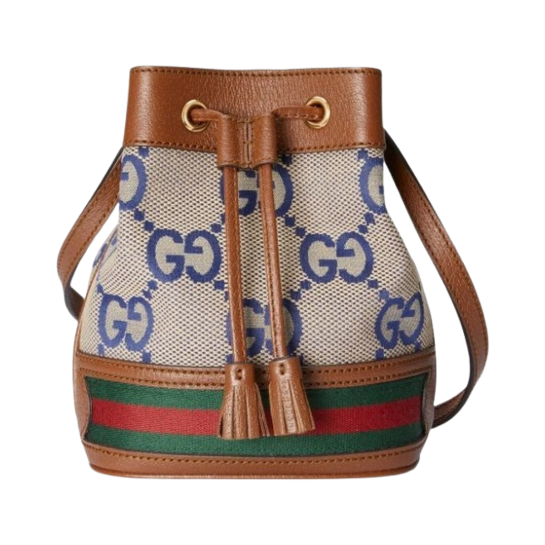 구찌 오피디아 맥시 GG 미니 버킷백 블루 베이지 - 한국 한정(Gucci Ophidia Mini Bucket Bag Blue Beige - Korea Exclusive) - 1