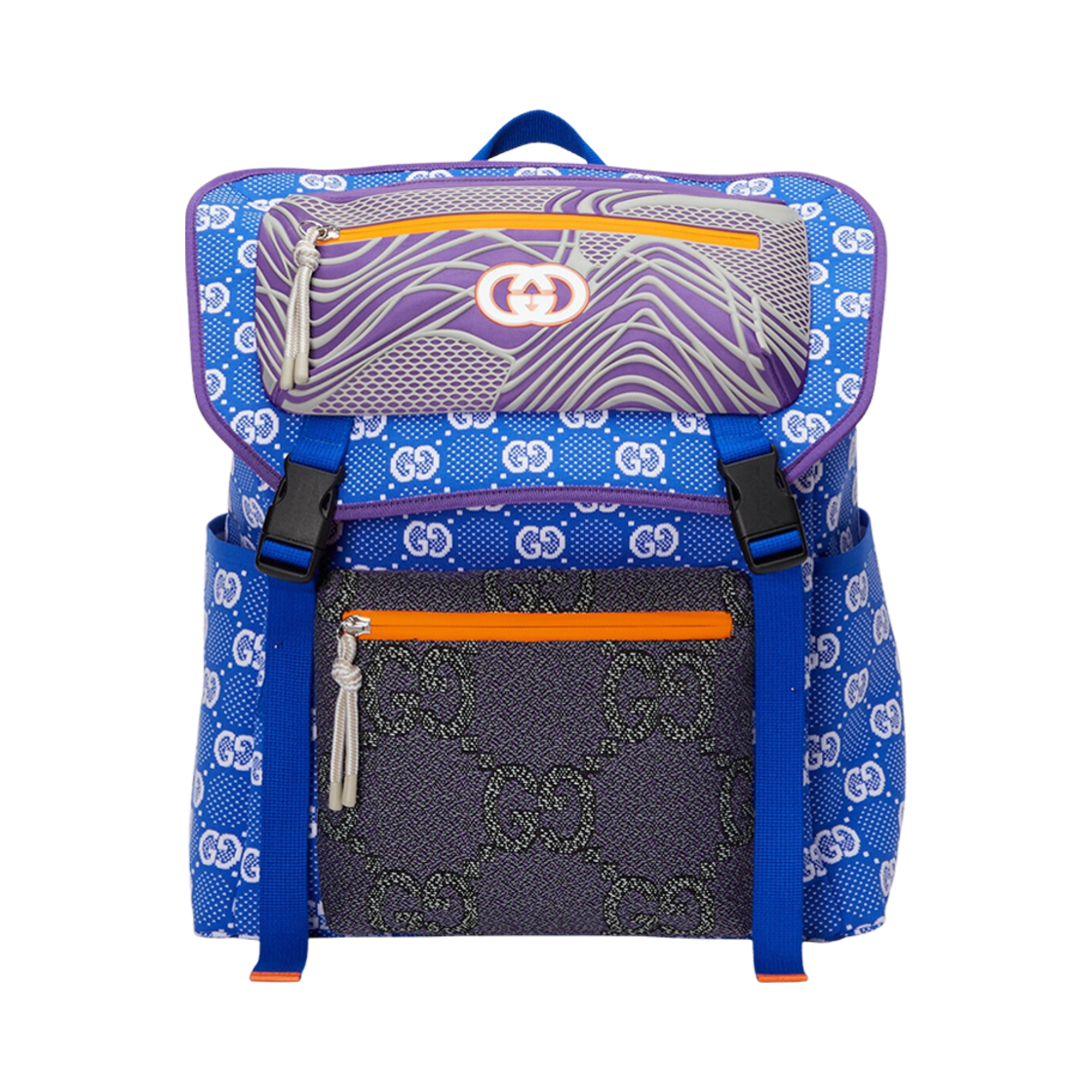 구찌 GG 나일론 백팩 블루 멀티컬러 나일론(Gucci GG Nylon Backpack Blue Multicolour Nylon) - 1