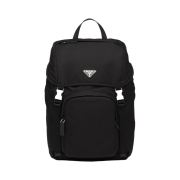 Prada Re-Nylon and Saffiano Leather Backpack Black