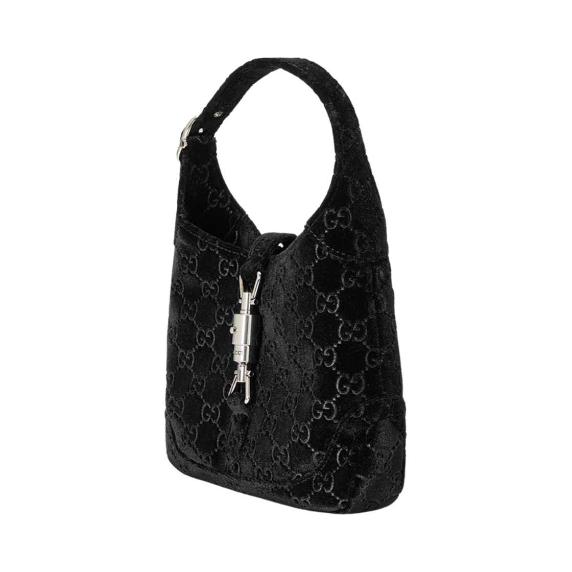 구찌 재키 1961 스몰 숄더백 블랙 GG 벨벳(Gucci Jackie 1961 Small Shoulder Bag Black GG Velvet) - 2