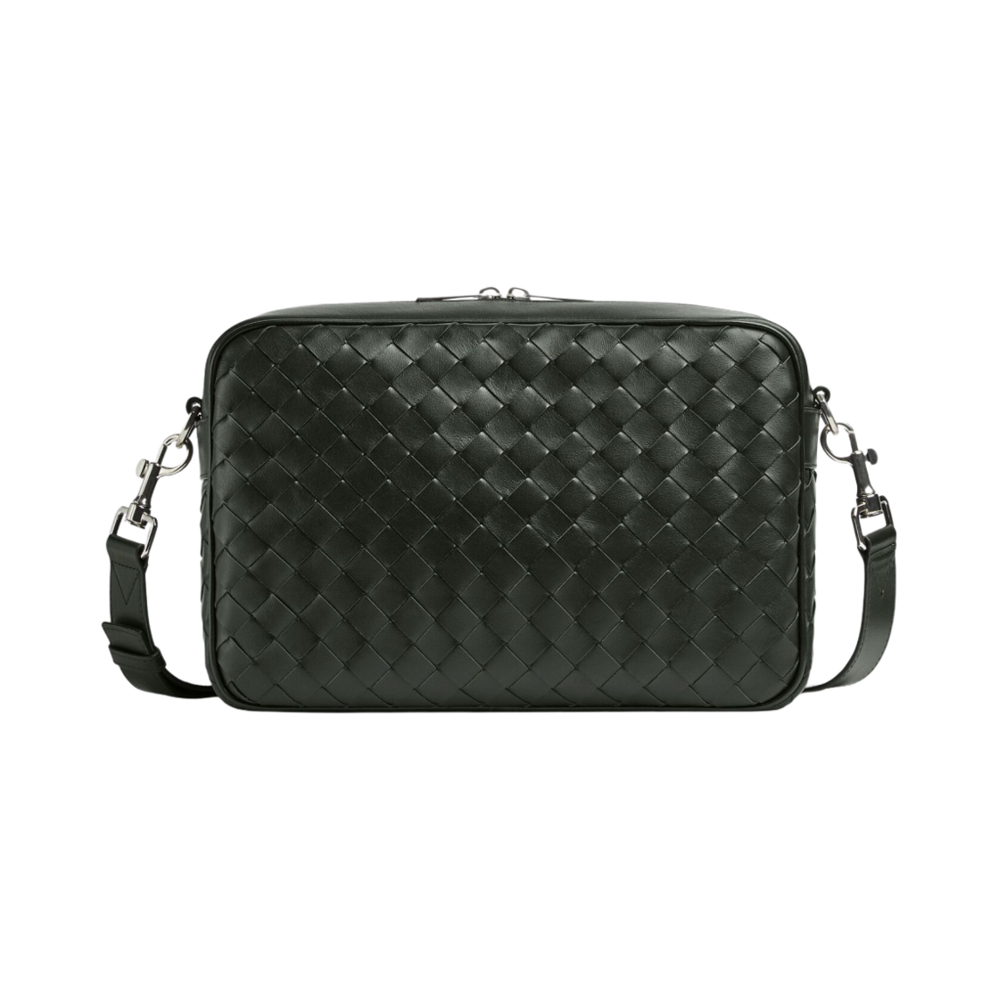 보테가 베네타 미디움 인트레치아토 카메라 백 다크 그린(Bottega Veneta Medium Intrecciato Camera Bag Dark Green) - 1