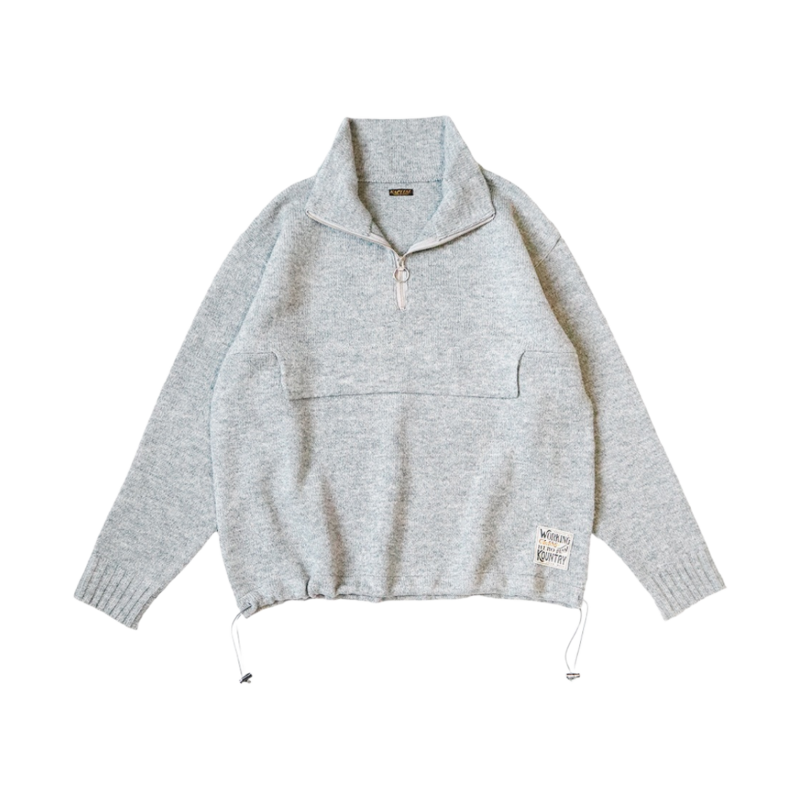 캐피탈 5G 셰틀랜드 울 하프 집 아노락 그레이(Kapital 5G Shetland Wool Half Zip Anorak Gray) - 1