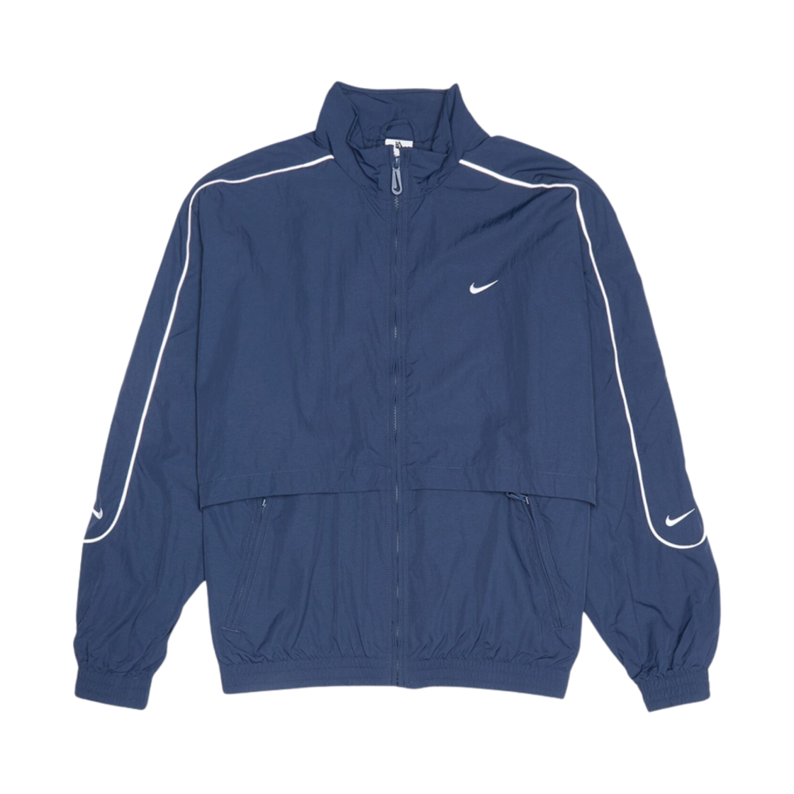 나이키 NSW 솔로 스우시 우븐 트랙 자켓 미드나잇 네이비 - 아시아(Nike NSW Solo Swoosh Woven Track Jacket Midnight Navy - Asia)