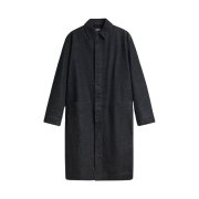 Zara Oversized Denim Trench Coat Blue
