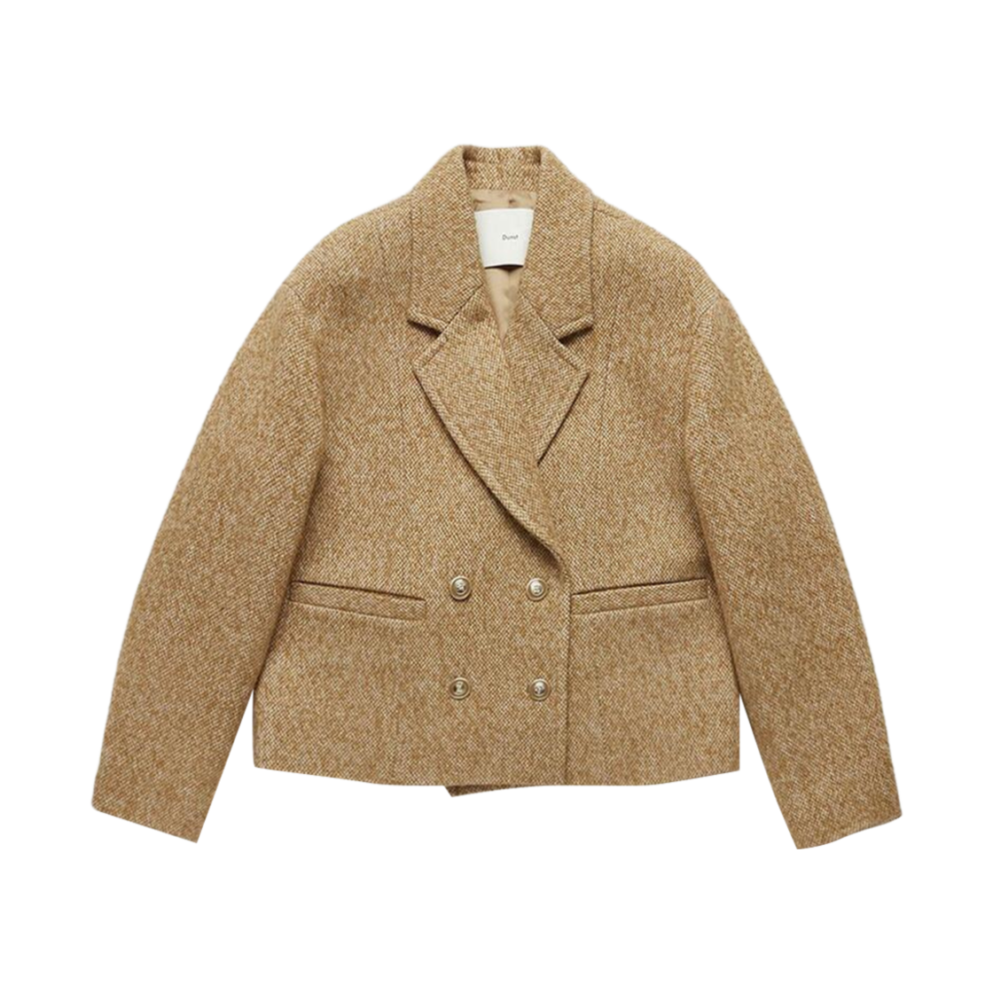(W) 던스트 볼륨 트위드 자켓 브라운((W) Dunst Volume Tweed Jacket Brown) - 1