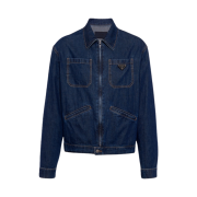 Prada Light Denim Zipper Jacket Navy