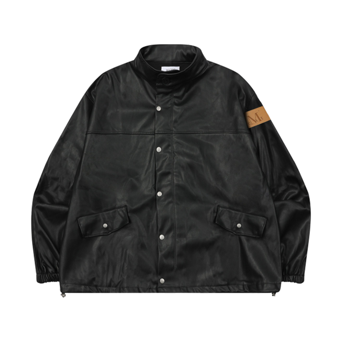P00000OI_BK MUCENT Century Leather String Jacket Black