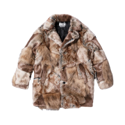 Supreme x MM6 Maison Margiela Patchwork Faux Fur Coat Brown - 24SS