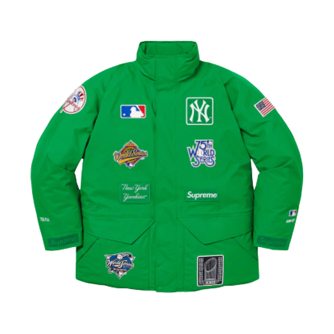 슈프림 x 뉴욕 양키스 고어텍스 700-필 다운 자켓 그린 - 21FW(Supreme x New York Yankees Gore-Tex 700-Fill Down Jacket Green - 21FW) - 4