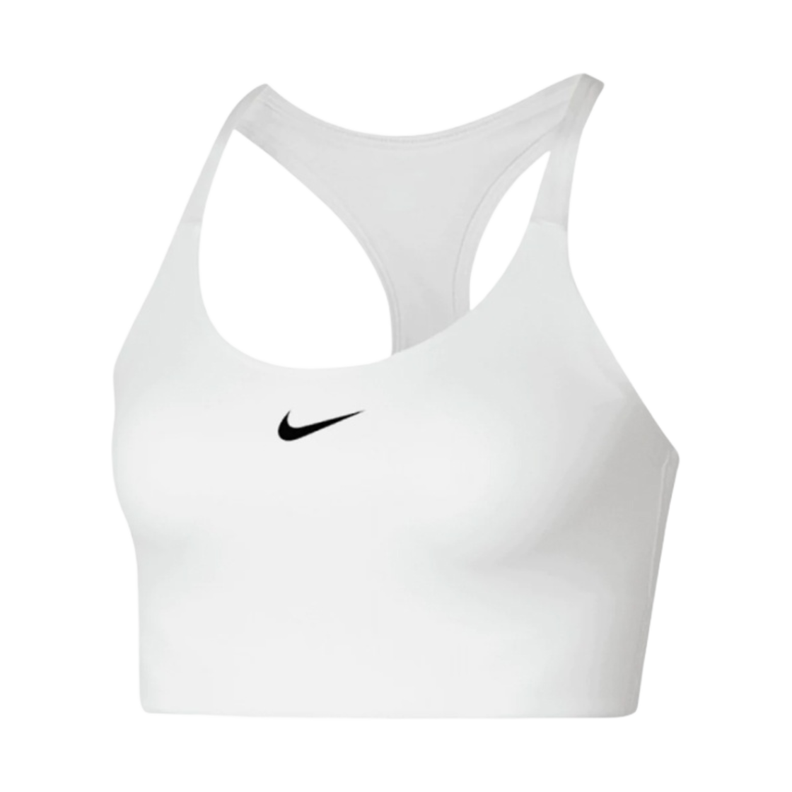(W) 나이키 스우시 패드 스포츠 브라 화이트 - 아시아