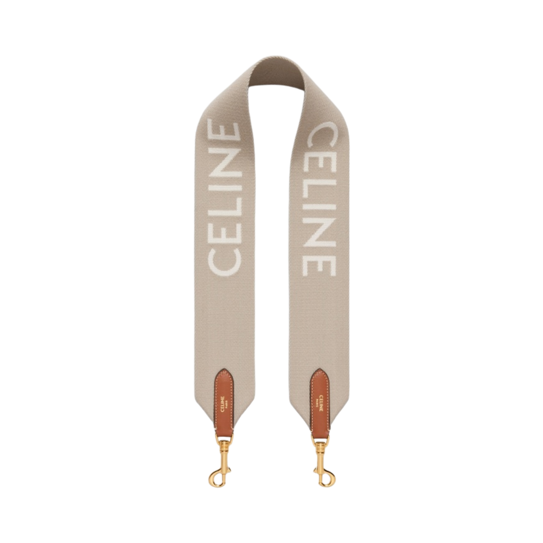 셀린느 자카드 울 숏 스트랩 베이지 화이트(Celine Short Strap in Wool with Celine Jacquard Beige White) - 1