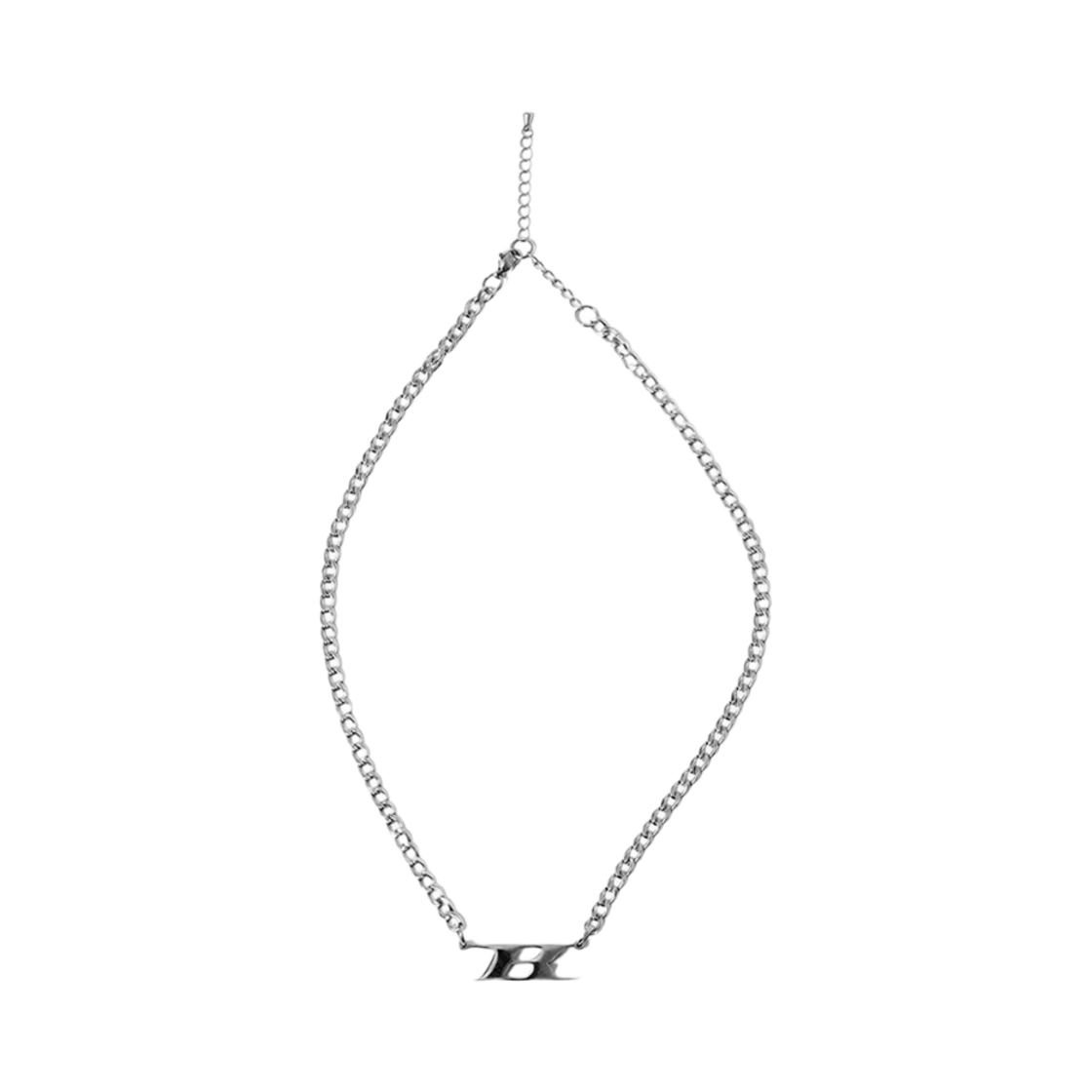 BF3UAC498SI BORN TO WIN Surgical Bold B Necklace Silver - 대표 이미지 #1