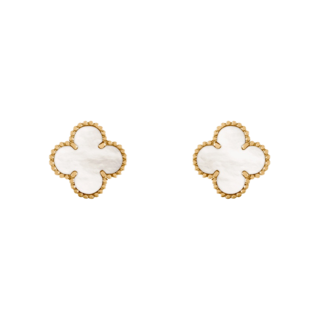 (W) 반 클리프 & 아펠 빈티지 알함브라 이어링 옐로우 골드 마더 오브 펄((W) Van Cleef & Arpels Vintage Alhambra Earrings Yellow Gold Mother of Pearl)
