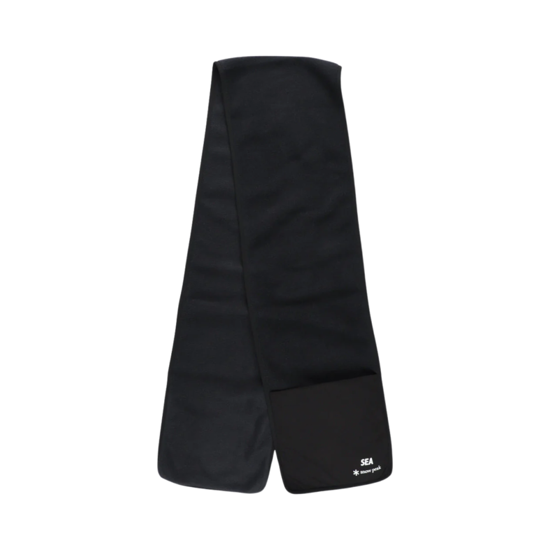 - Snow Peak x Wind and Sea Double Face WR Fleece Stole Black